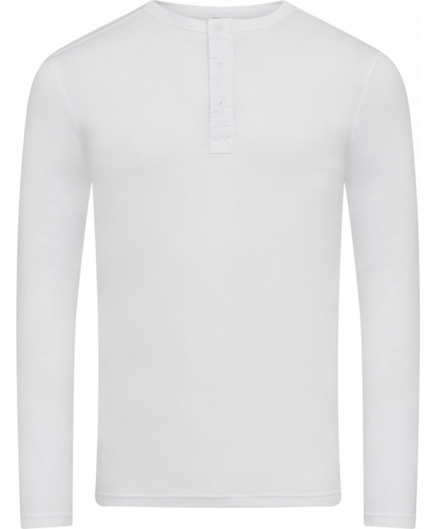 JBS hvid langærmet Grandad T-shirt til herre billede 7