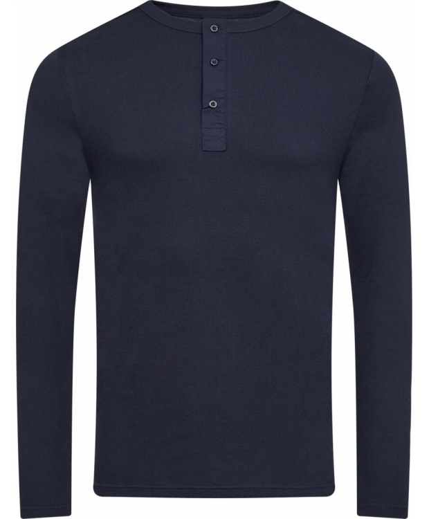 JBS navy langærmet Grandad T-shirt til herre billede 5