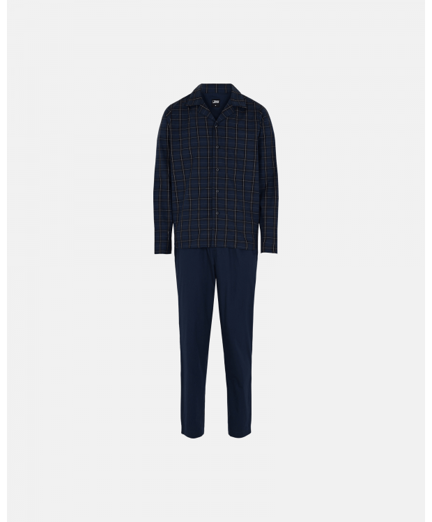JBS navy Woven pyjamassæt til herre billede 2