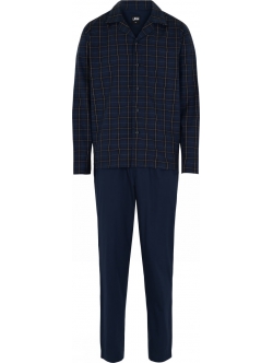 JBS navy Woven pyjamassæt til herre