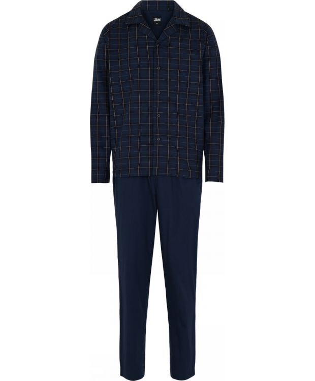 JBS navy Woven pyjamassæt til herre billede 1