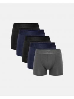 Resteröds 5-pak sorte boxershorts til herre – økologisk bomuld