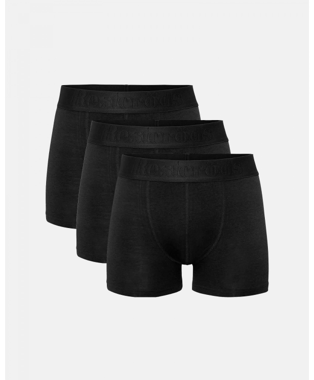 Resteröds 3-pak sorte bambus-boxershorts til herre billede 6