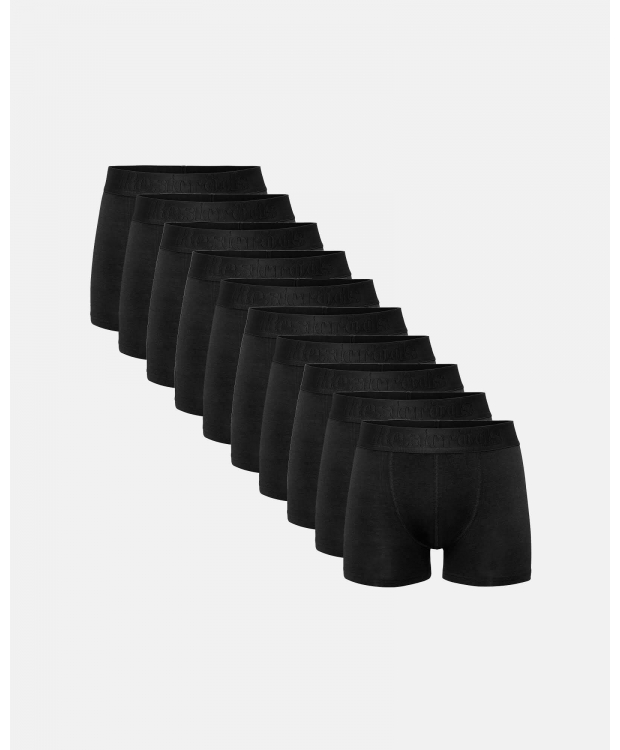 Resteröds 10-pak sorte bambus-boxershorts til herre billede 1