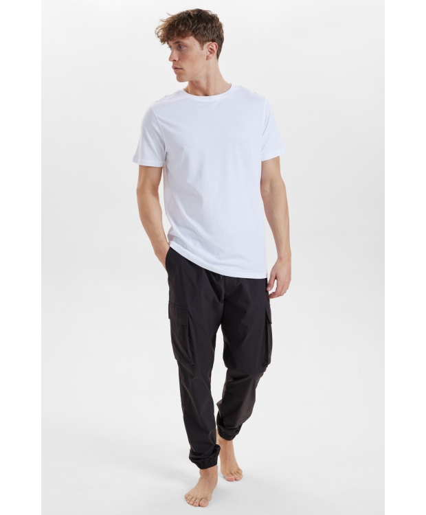 Resteröds hvid bambus-T-shirt med rund hals til herre billede 3