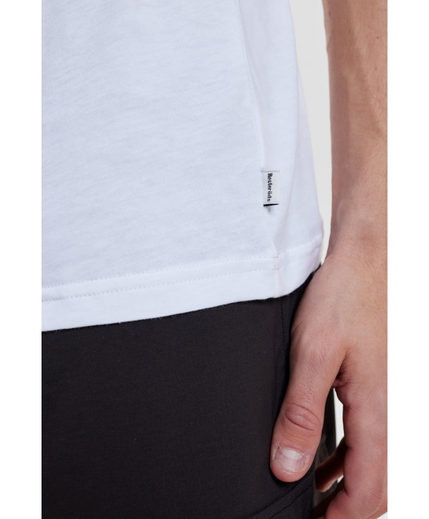 Resteröds hvid bambus-T-shirt med rund hals til herre billede 5