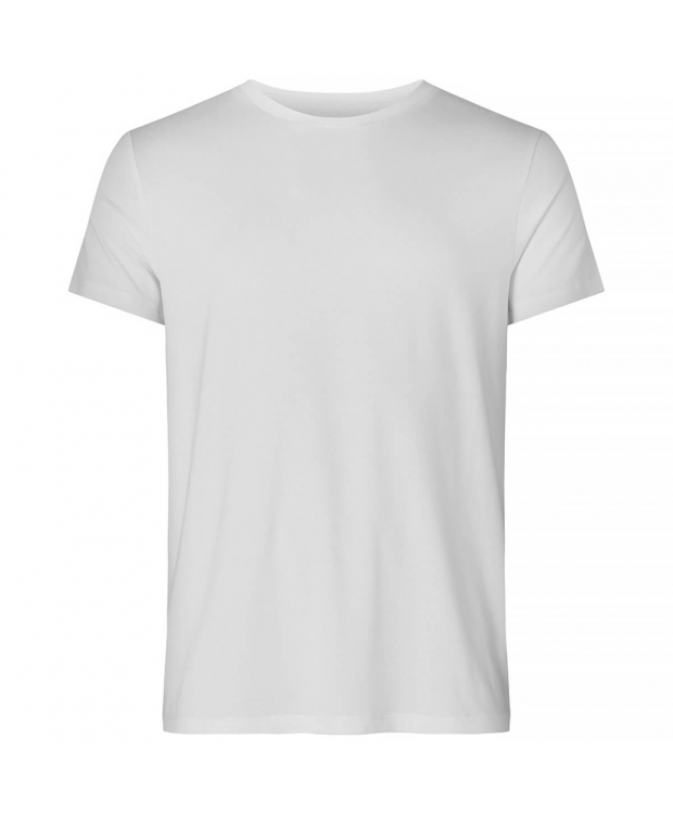 Resteröds hvid bambus-T-shirt med rund hals til herre billede 6