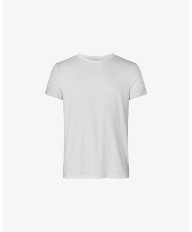 Resteröds hvid bambus-T-shirt med rund hals til herre billede 7