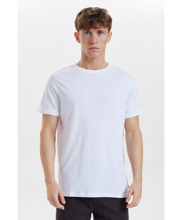 Resteröds hvid bambus-T-shirt med rund hals til herre billede 1