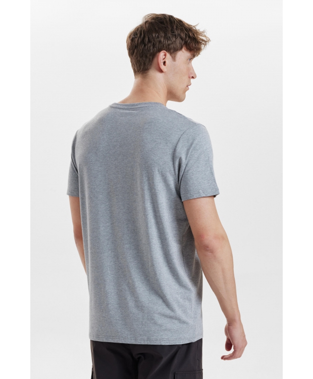 Resteröds grå bambus-T-shirt med rund hals til herre billede 2