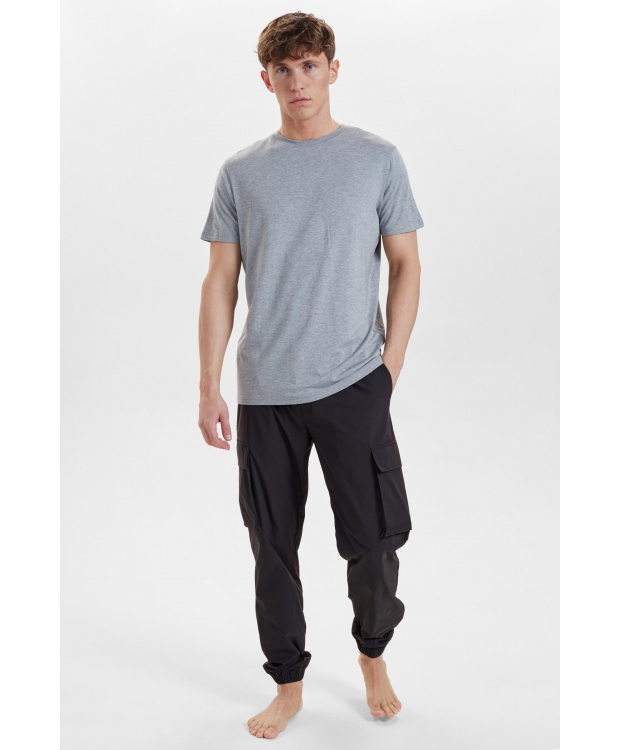 Resteröds grå bambus-T-shirt med rund hals til herre billede 3