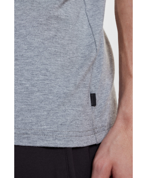 Resteröds grå bambus-T-shirt med rund hals til herre billede 5
