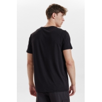 Resteröds sort bambus-T-shirt med rund hals til herre