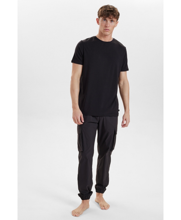 Resteröds sort bambus-T-shirt med rund hals til herre billede 7