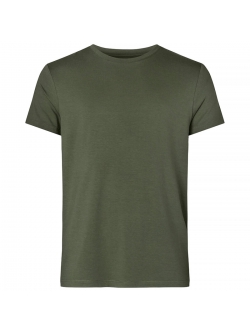 Resteröds grøn bambus-T-shirt med rund hals til herre