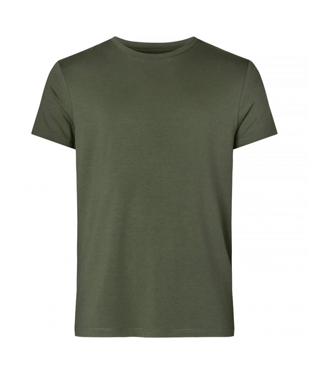 Resteröds grøn bambus-T-shirt med rund hals til herre billede 1
