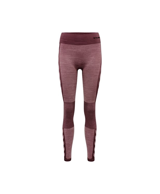 Hummel Clea Seamless Mid Waist Tights i Fudge/woodrose melange til kvinder - OUTLET billede 6