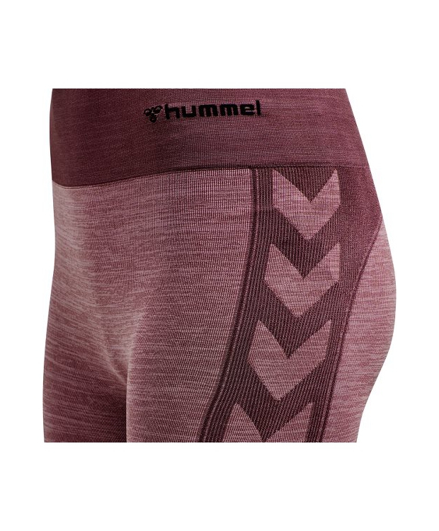 Hummel Clea Seamless Mid Waist Tights i Fudge/woodrose melange til kvinder - OUTLET billede 7