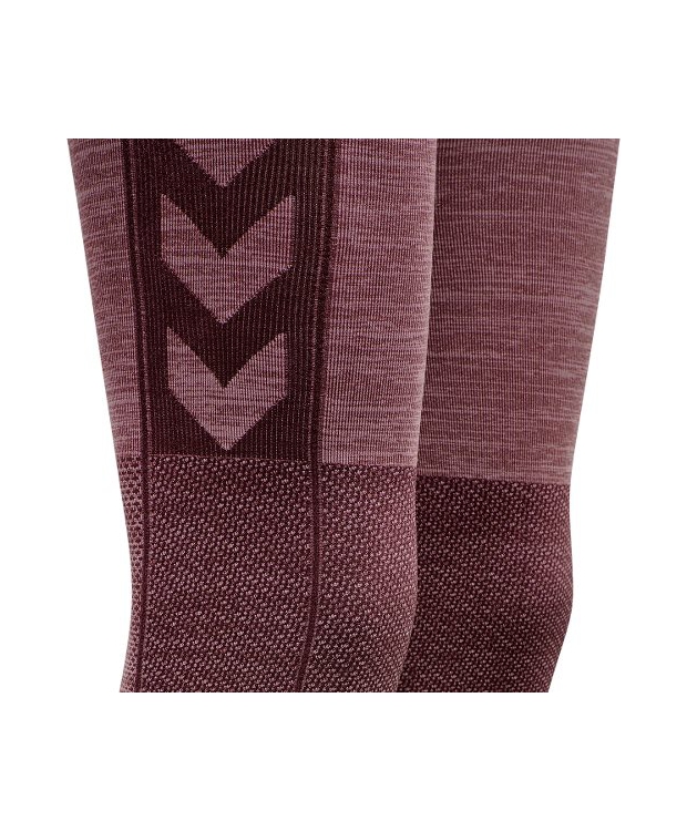 Hummel Clea Seamless Mid Waist Tights i Fudge/woodrose melange til kvinder - OUTLET billede 8