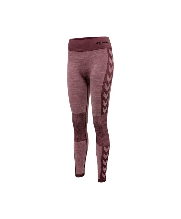 Hummel Clea Seamless Mid Waist Tights i Fudge/woodrose melange til kvinder - OUTLET billede 4