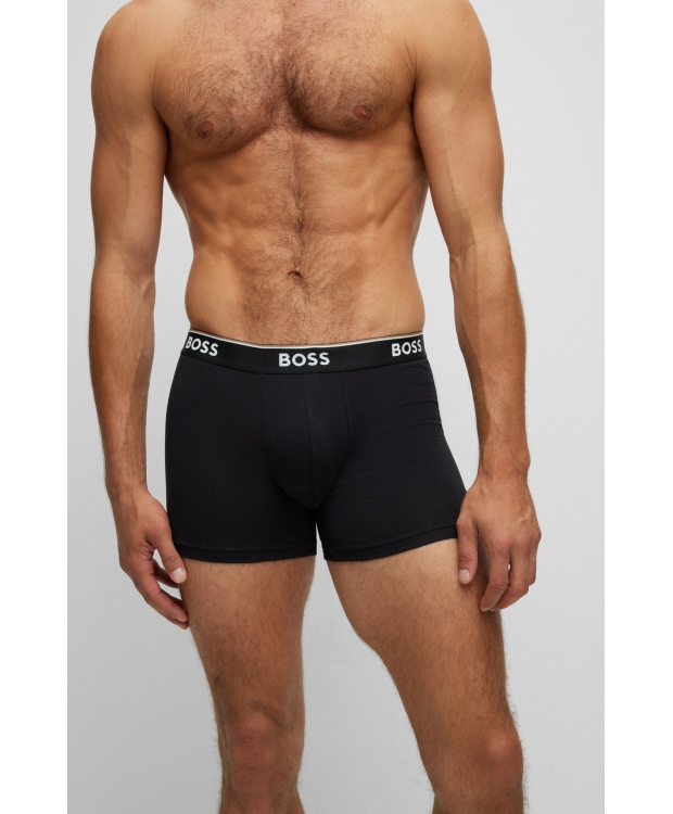 BOSS 3-pak boxershorts til herre – sort, hvid og lysegrå billede 5