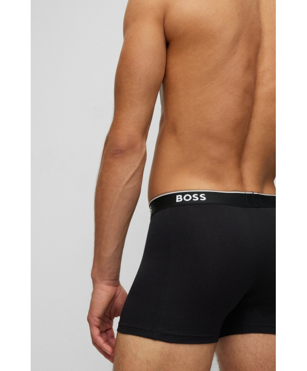 BOSS 3-pak boxershorts til herre – sort, hvid og lysegrå billede 6
