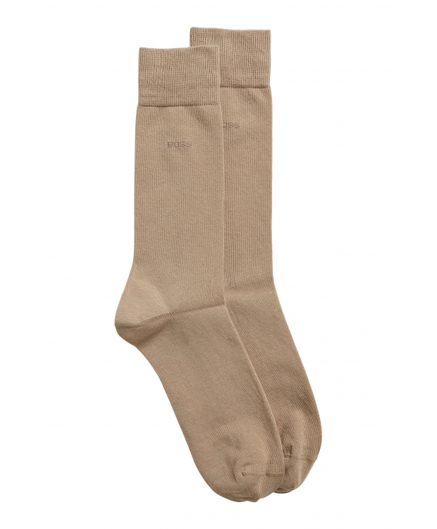 BOSS 2pak bomuldsstrømper i beige til herre - OUTLET billede 2