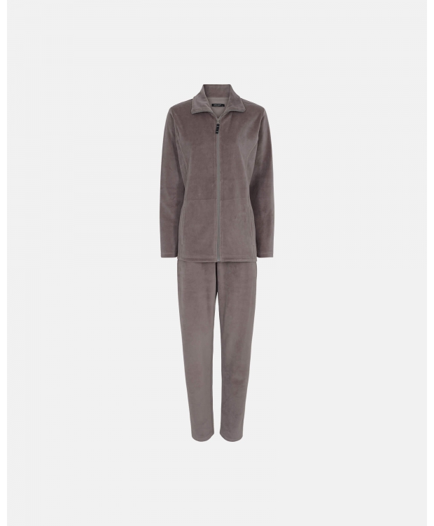Decoy velourpyjamassæt i brun til kvinder billede 2