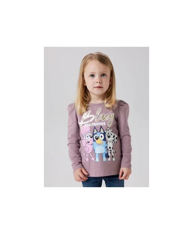 Name It NMFARIA Bluey langærmet bluse i rosa til piger billede 1
