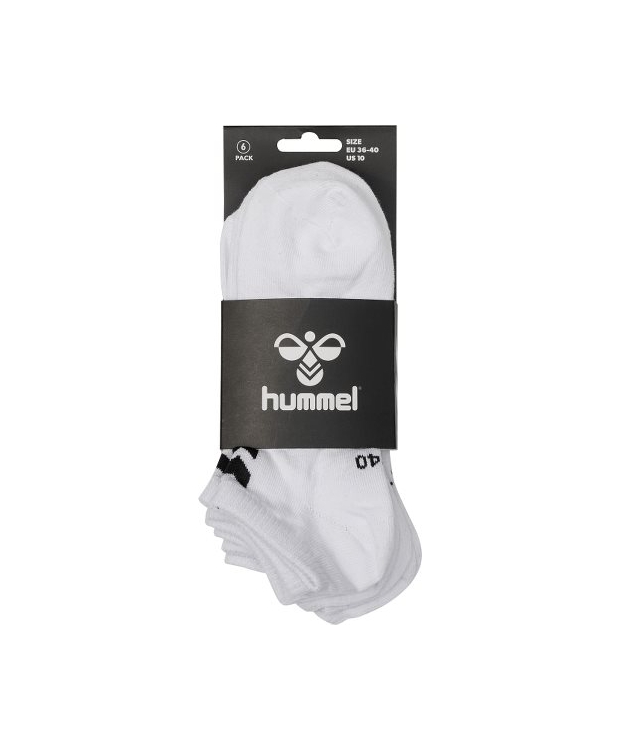 Hummel Chevron 6-pak korte ankelsokker i hvid – OUTLET billede 2