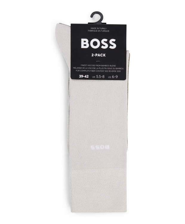 BOSS 2pak bambusstrømper i multifarvet til herre billede 3