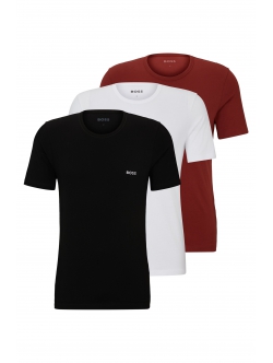 BOSS 3pak multifarvet bomuld t-shirts til herre