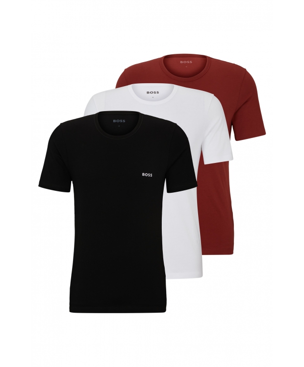 BOSS 3pak multifarvet bomuld t-shirts til herre billede 1