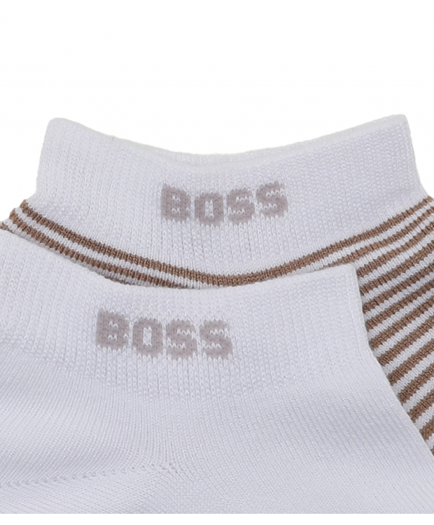 BOSS 2-pak strømper i beige og hvid til herre billede 3