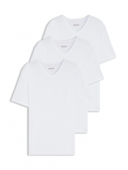 BOSS 3-pak T-shirts med V-hals i hvid til herre