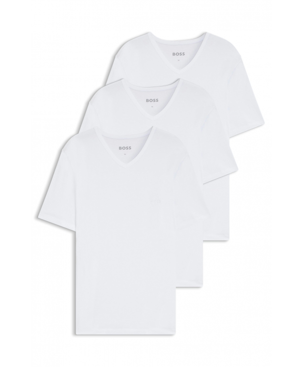 BOSS 3-pak T-shirts med V-hals i hvid til herre billede 1