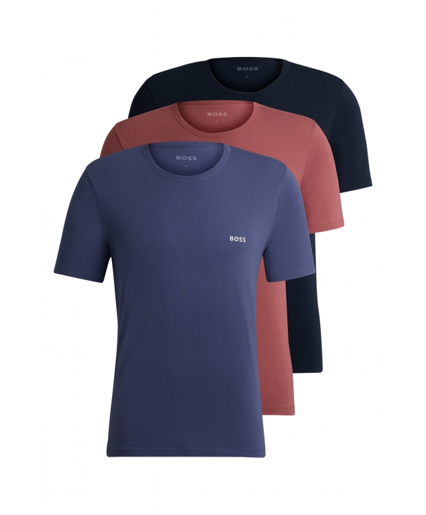 BOSS 3pak t-shirts i multifarvet til herre billede 1