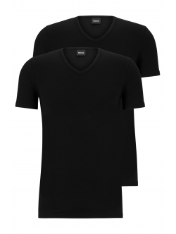 BOSS 2-pak sorte V-hals T-shirts til herre