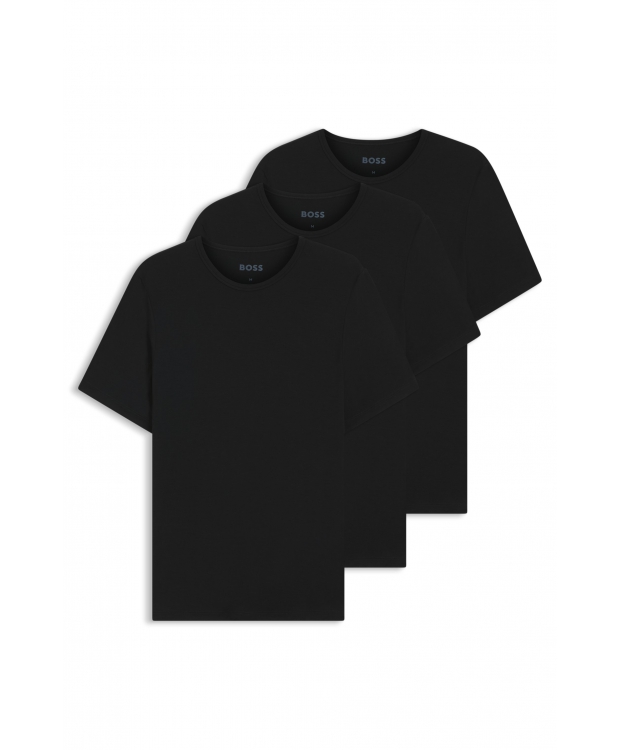 BOSS 3pak Bambus T-Shirt i sort til herre billede 1
