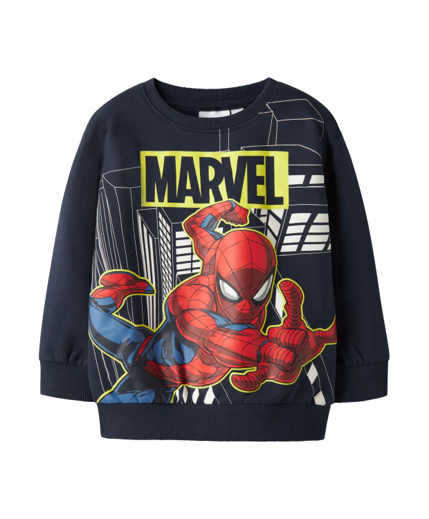Name It Spider-Man sweatshirt i marineblå til drenge billede 2