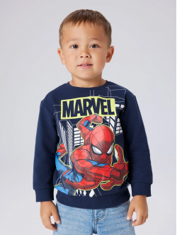 Name It Spider-Man sweatshirt i marineblå til drenge