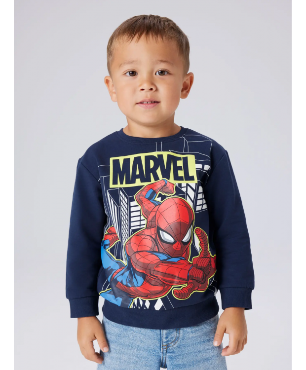 Name It Spider-Man sweatshirt i marineblå til drenge billede 1