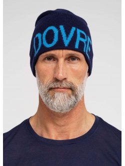 DOVRE hue i uld i navy til herre.