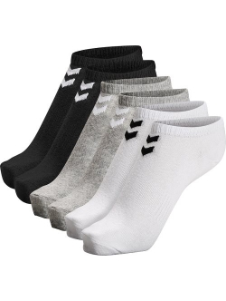 Hummel Chevron 6-pak ankelsokker i sort, hvid og grå – OUTLET