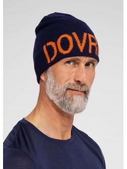 DOVRE hue i uld i navy til herre.