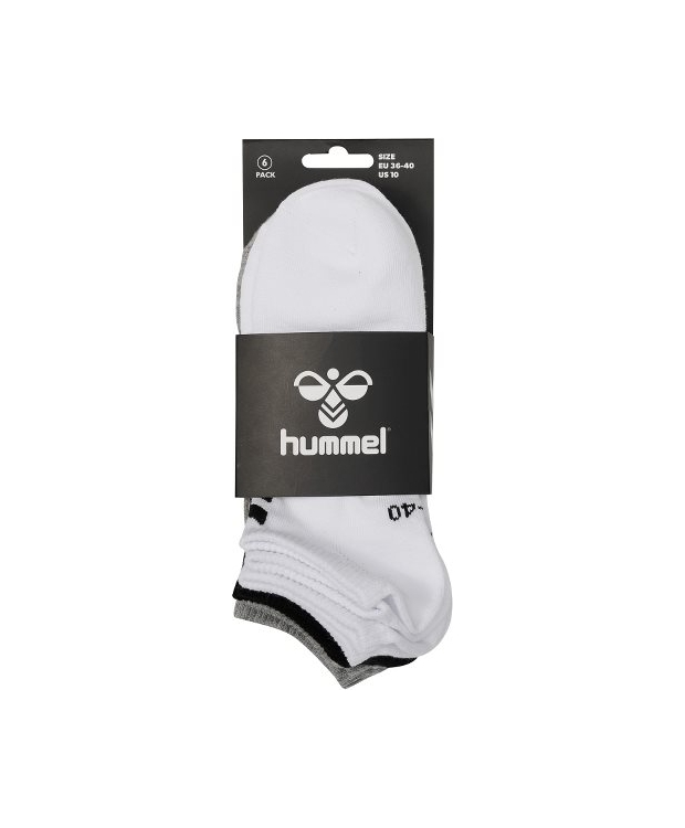 Hummel Chevron 6-pak ankelsokker i sort, hvid og grå – OUTLET billede 2