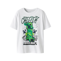 Name It Minecraft graffiti T-shirt i hvid til dreng