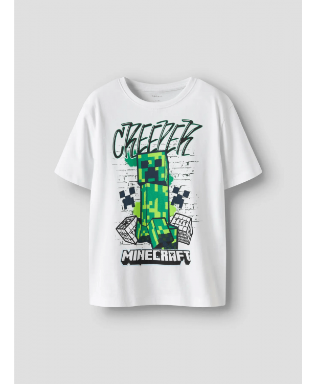 Name It Minecraft graffiti T-shirt i hvid til dreng billede 4