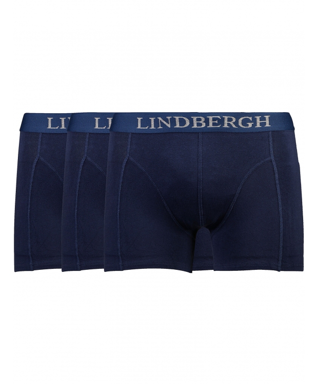 Lindbergh 3-pak navy bomuldsboxershorts til herre billede 1