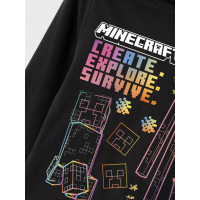 Name It Minecraft hættetrøje i sort til drenge